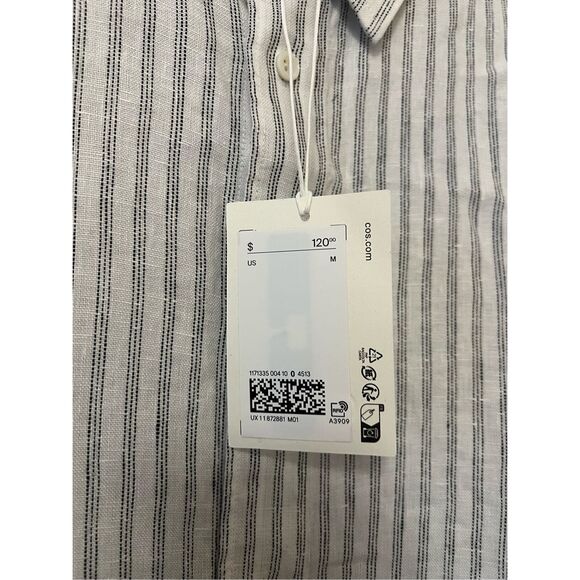 COS MENS LINEN STRIPED SHIRT - Picture 7 of 15